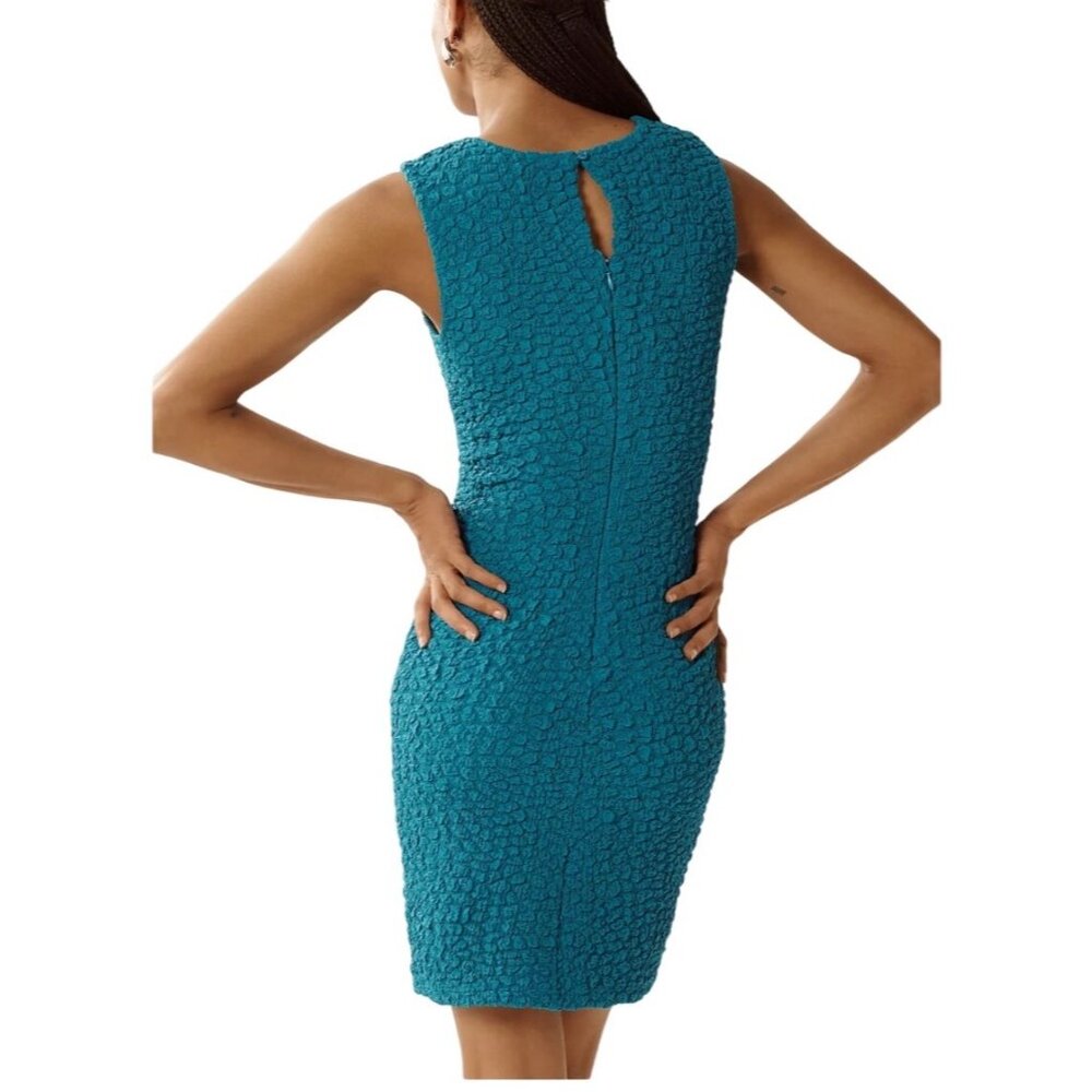 Anthropologie Textured Mini Shift Dress Blue, XS and L NEW - Picture 2 of 7